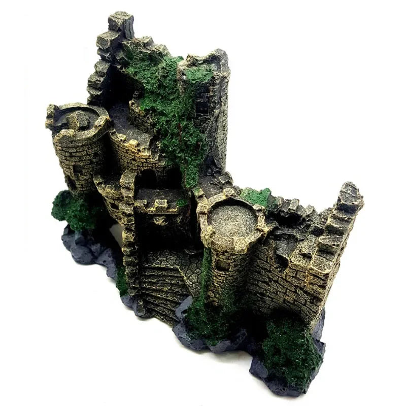 Resin Artificial Fish Tank Ancient Castle Aquarium Decoration