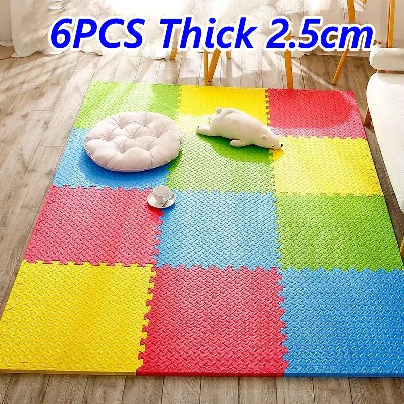 6PCS Foam Puzzle Mat Thick 2.5cm Puzzle Mat
