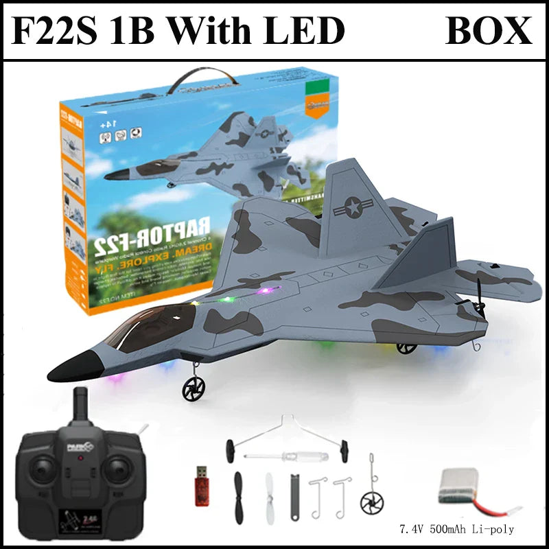 New F22S 2.4G 4CH 3D6G RC Airplane Raptor