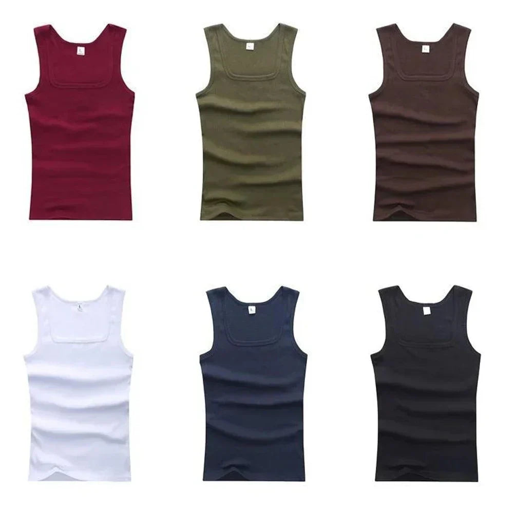 Men Muscle Vests Cotton Underwear Sleeveless Slim Tank