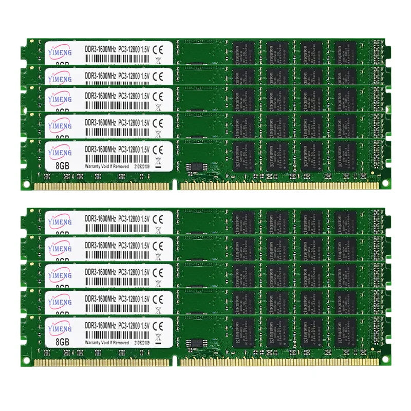 10pcs DDR3 4GB 8GB RAM 1333Mhz 1600mhz PC3-10600