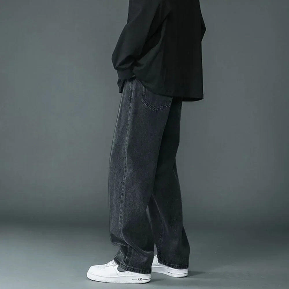 New Korean Fashion Men's Casual Long Jeans Classic