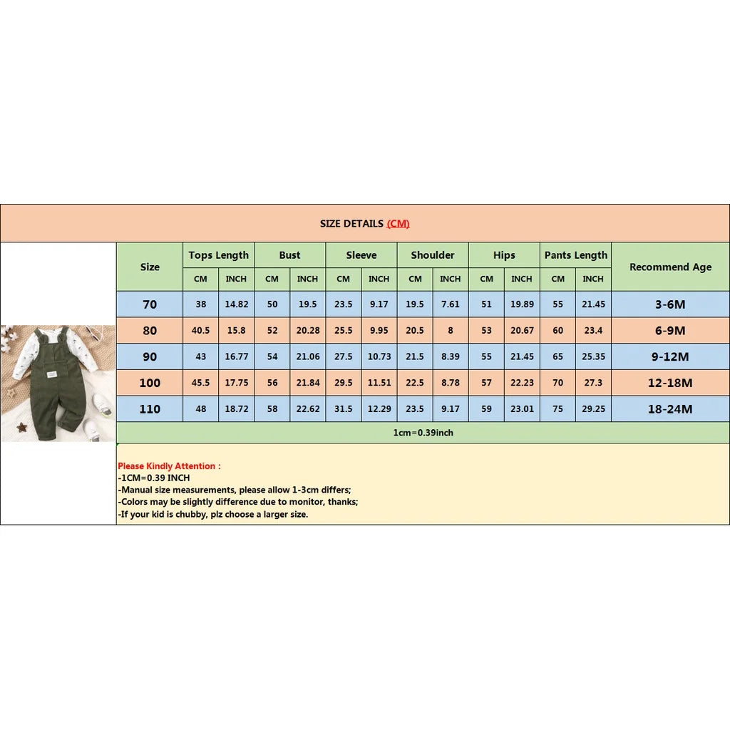 3-24 Months Toddler Baby Boy and Girl 2pcs