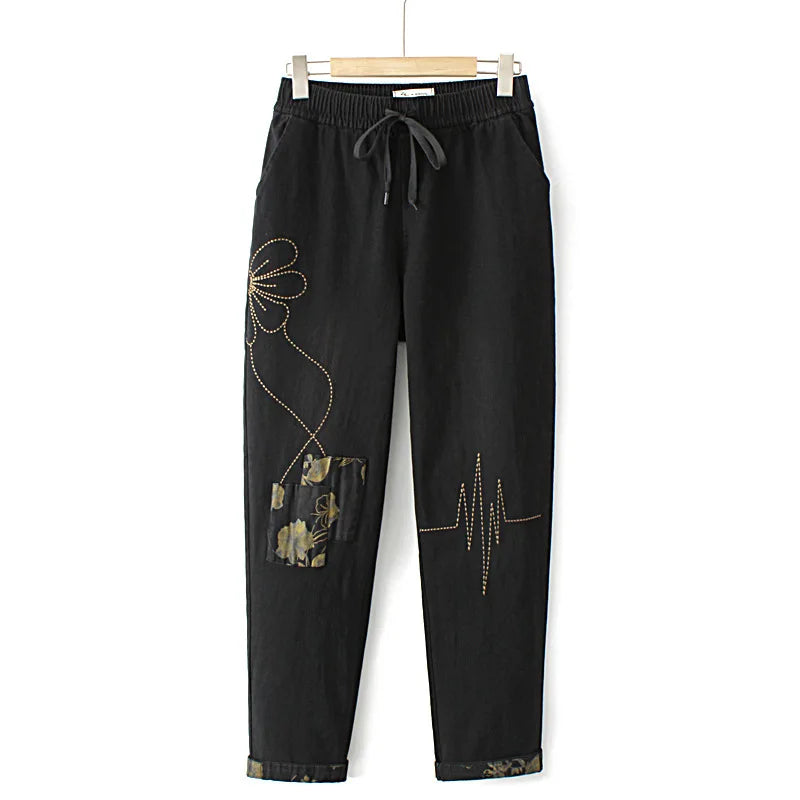 Plus Size Jeans Womens Clothing Fall Letter Print