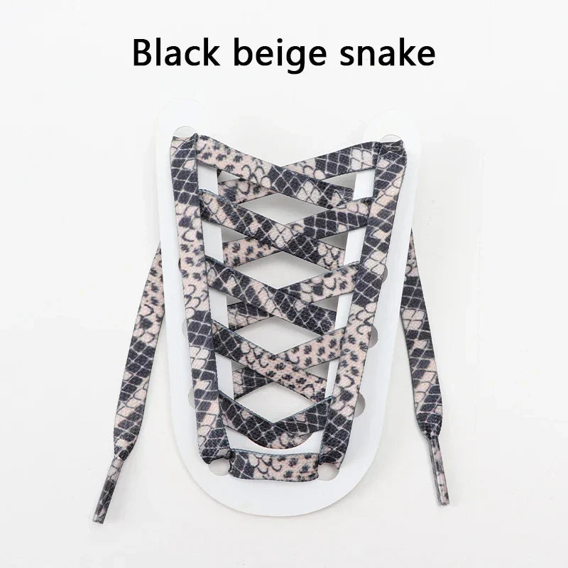 Animal Pattern Shoelaces Flat AF1AJ Sneakers Shoe laces