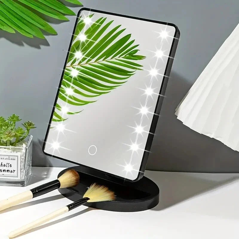 1pc-LED desktop night light makeup mirror desktop 360