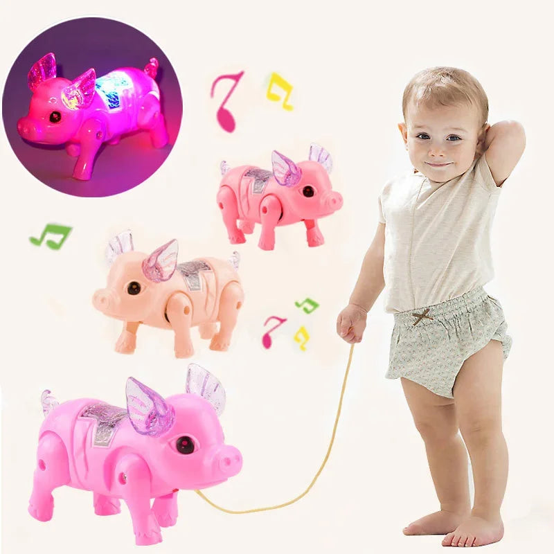 Pink Color Funny Electronic Toys Cute Electric Walking