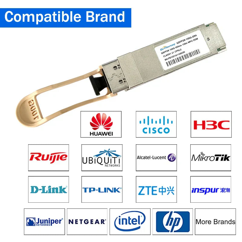 High Speed QSFP28 100G 850nm Fiber Optical Module