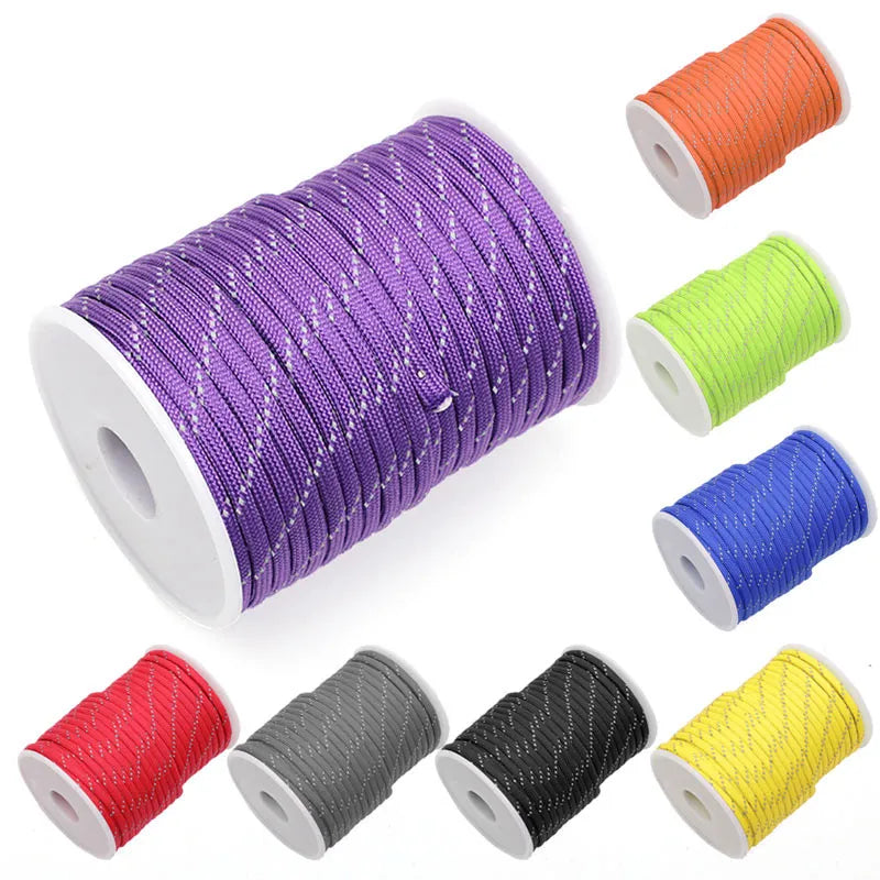 Reflective Paracord 550 Cord 7 Strands 4mm Tent