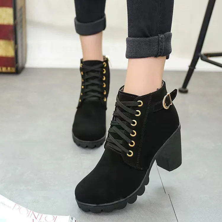 Winter Large Size Jazz Dance Boots High Heels