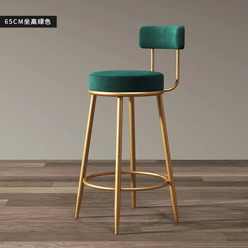 Bar Chair Simple Casual Home Cafe Stool Back