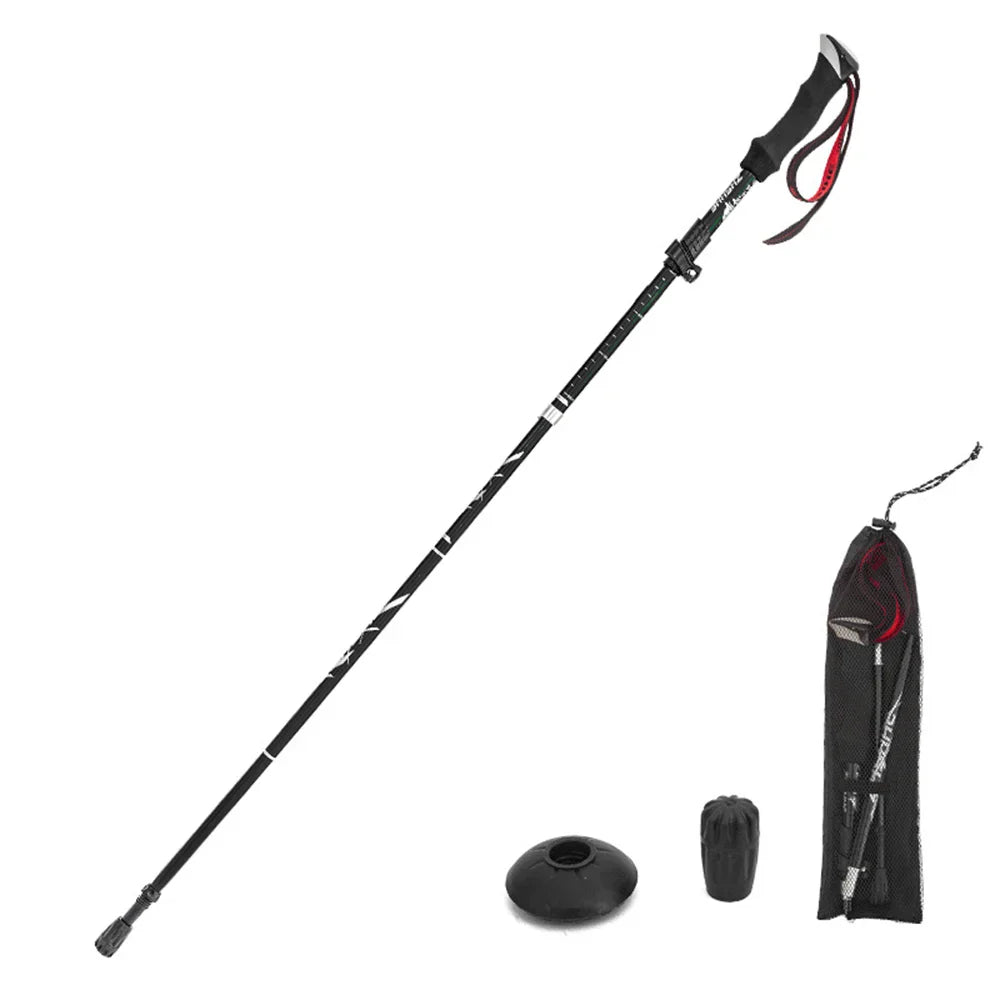 Lightweight Collapsible Trekking Pole Five-fold Walking Stick for