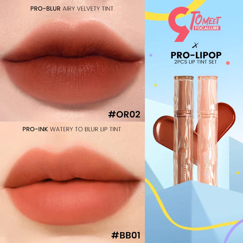 FOCALLURE 2 Pcs/Set Matte Liquid Lipstick Waterproof Long