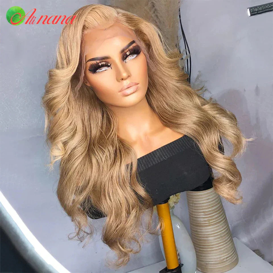 Light Ash Blonde Colored Glueless Wear Go 13x4