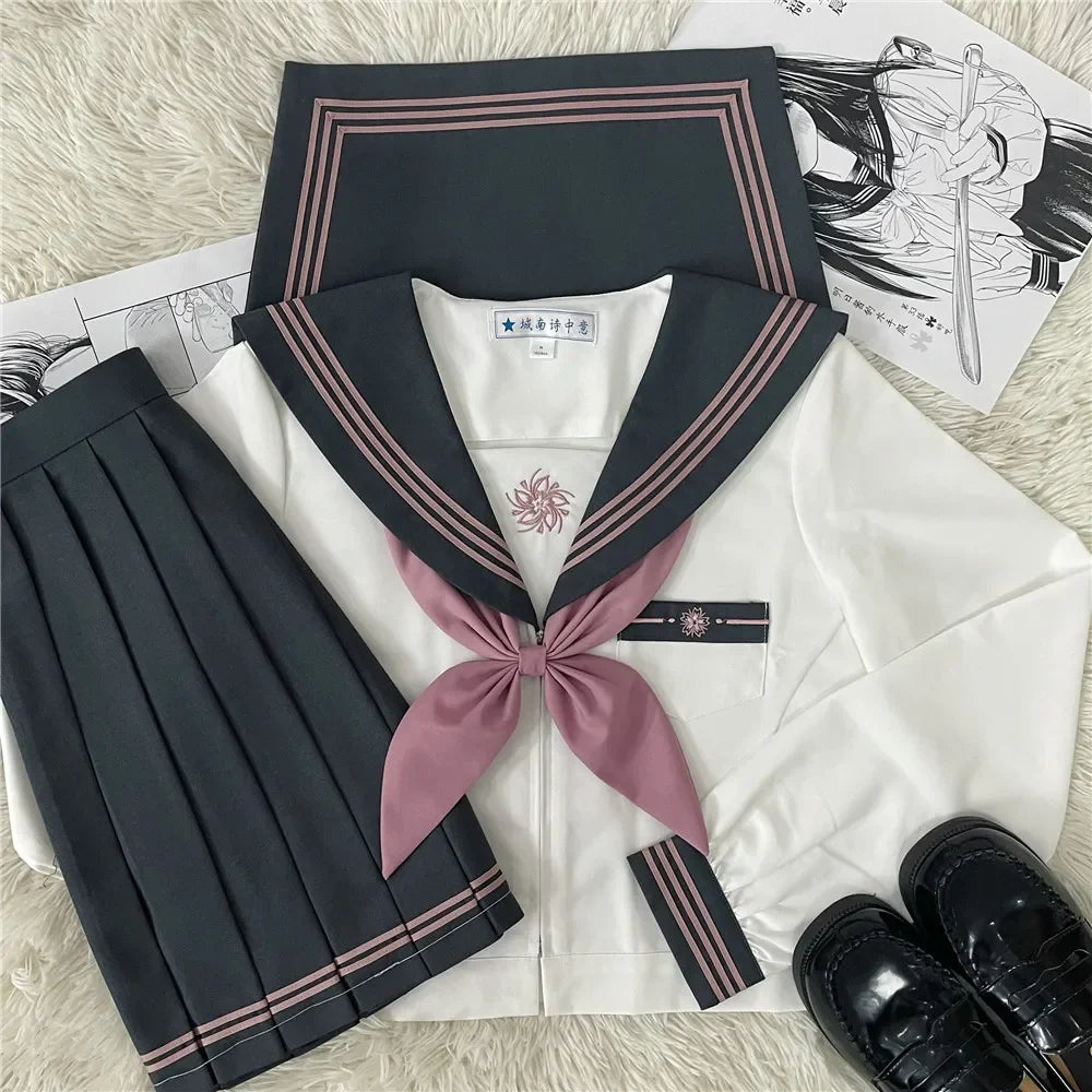 JK uniform suit Japanese college style sweet long