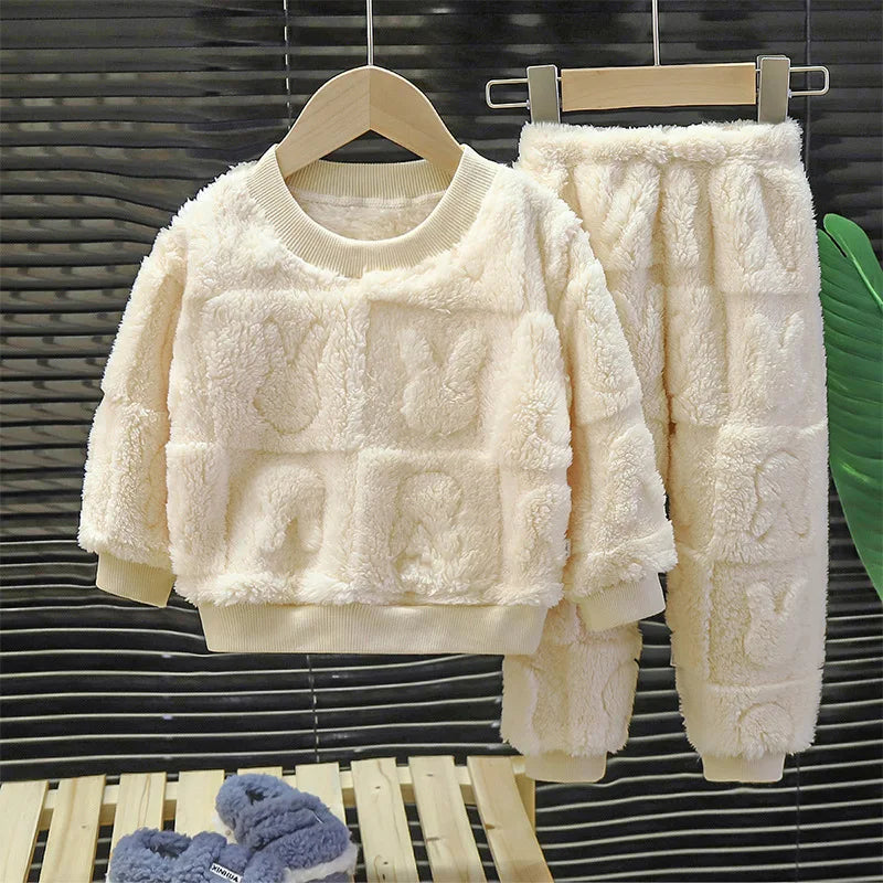 Children Clothes New Fall Winter Pajamas Set Thickened