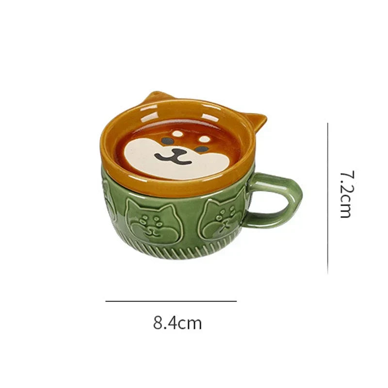 Creative Mug Cute Cartoon Animal Ceramic Mug with