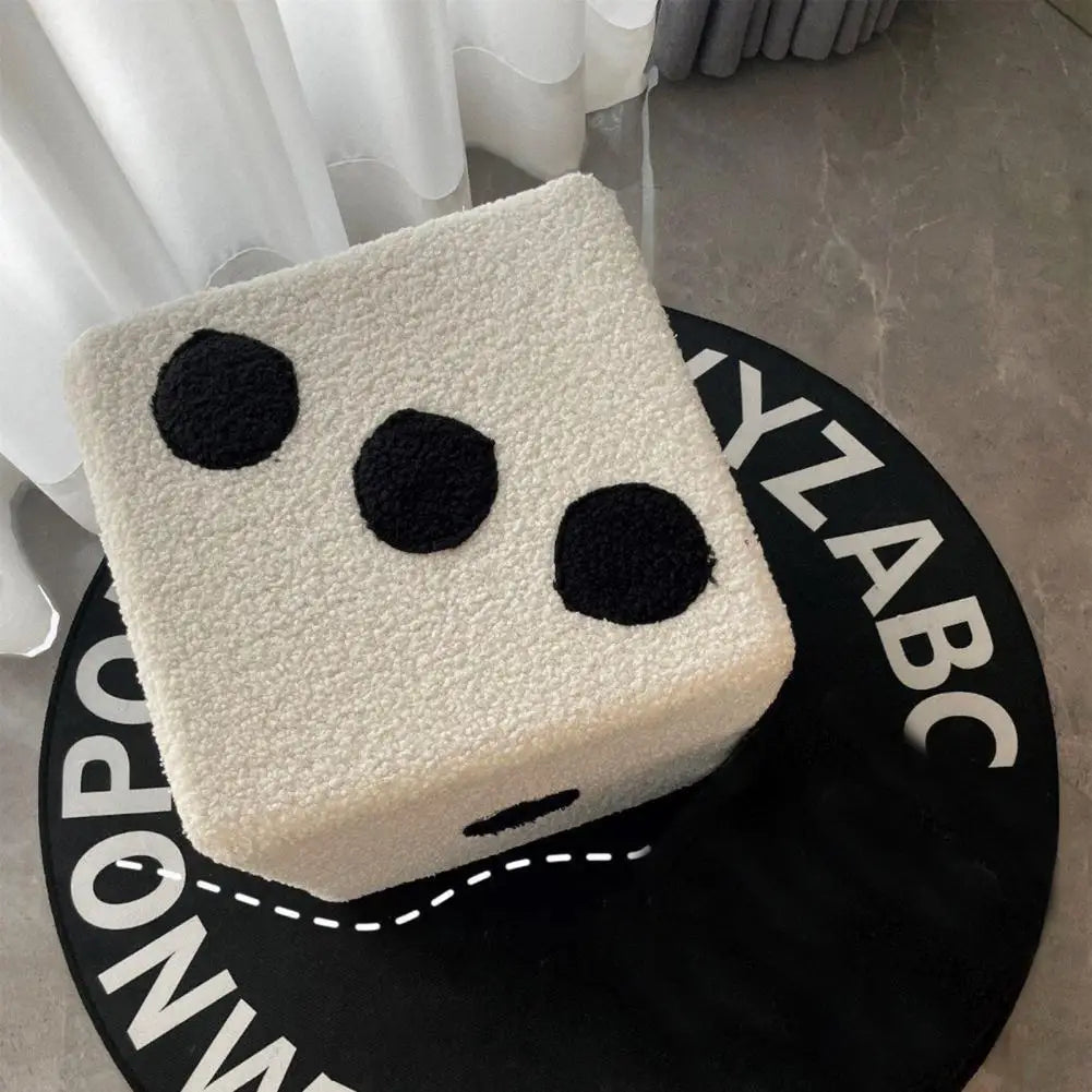 Cubic Imitation Lamb Wool Funny Shoes Stool Bedroom