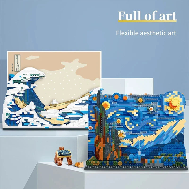 Creative Art Van Gogh Paintings Starry Night MOC