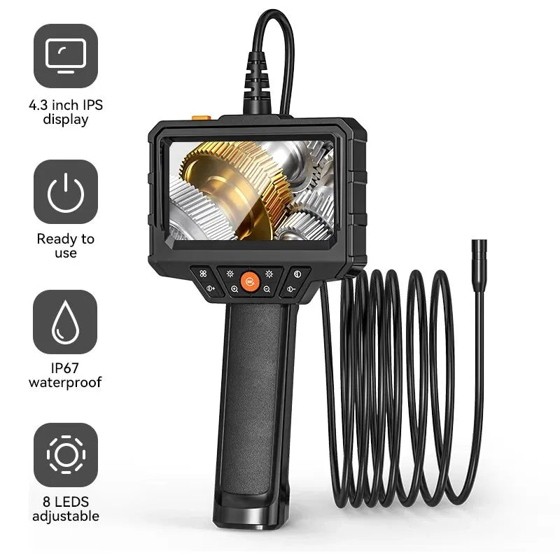 Handhel Industrial Endoscope 1080P4.3'' IPS Screen Rigid Cable