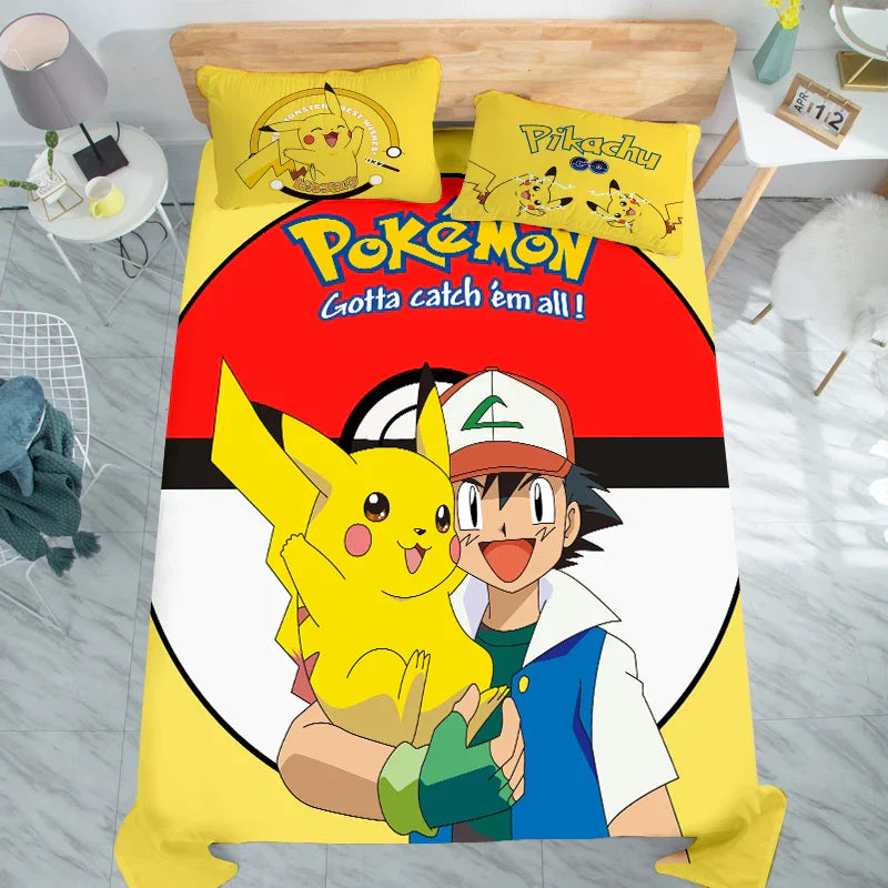 Animation Derivatives Keeppley Pokemon Pikachu Bed Flat Sheet