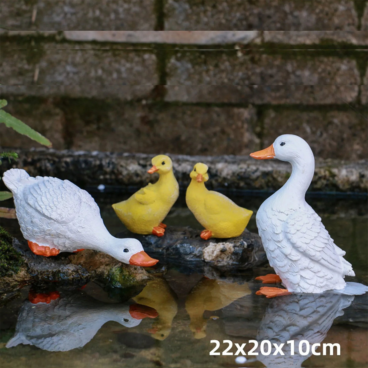 Cute Duck Resin Garden Statue Backyard Pond Ducks
