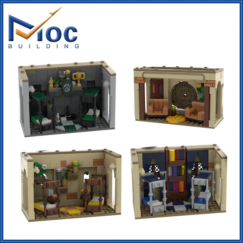 HP Modular Building Green Yellow Blue Dorms Model