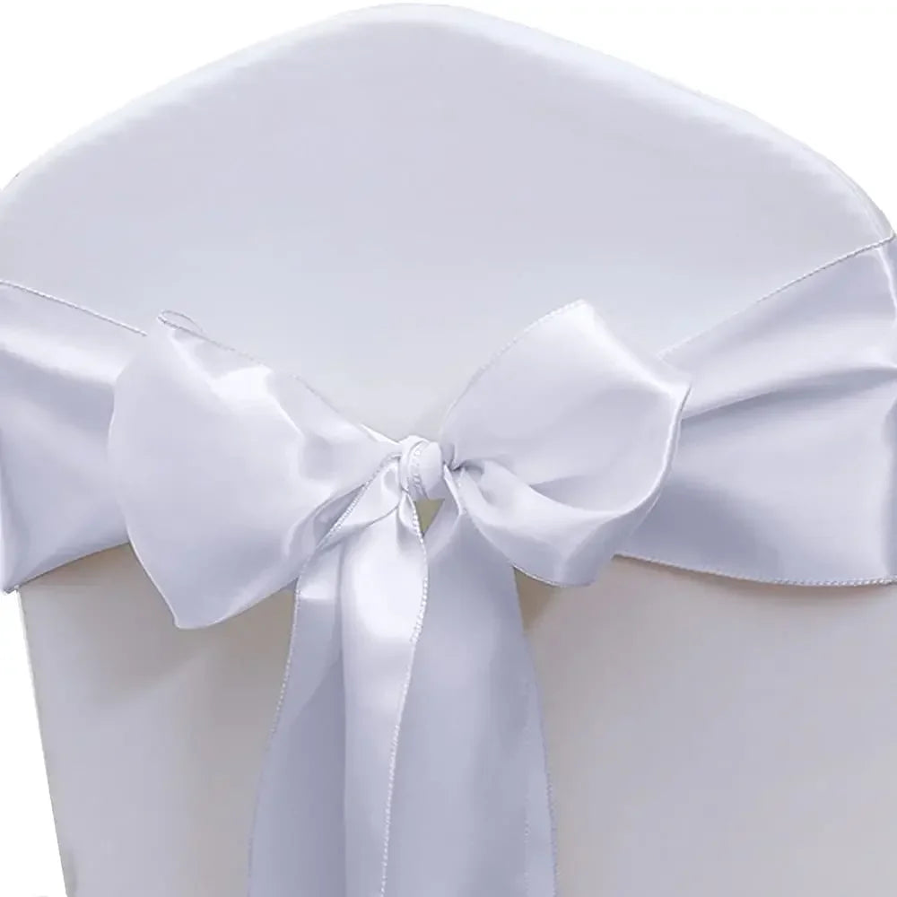 Wholesale 10/50pcs Satin Chair Bow Sashes Wedding Chair