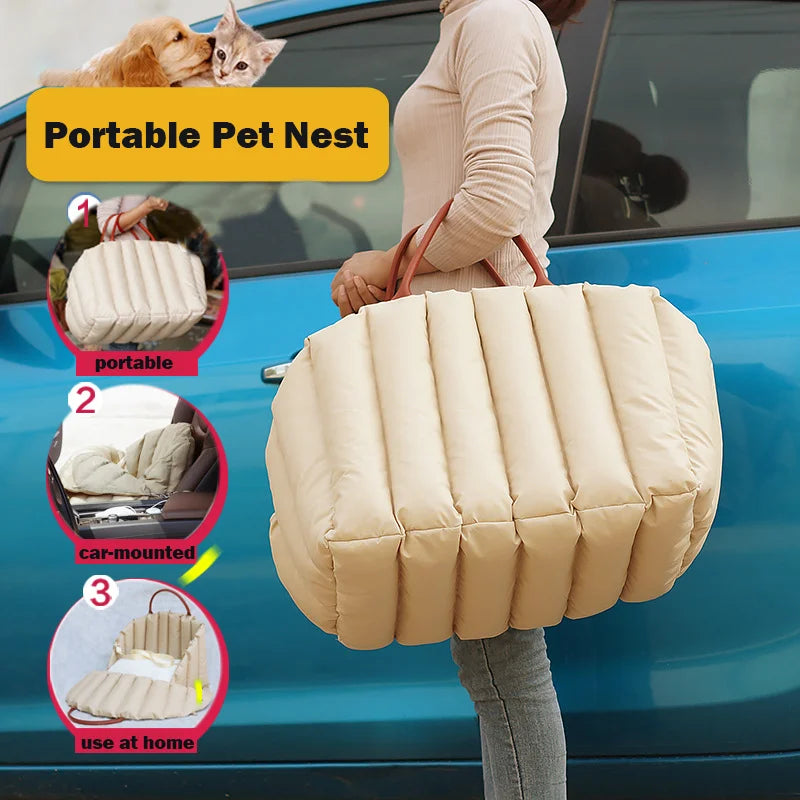 Portable Pet Dog Car Seat Nonslip Carriers Safe