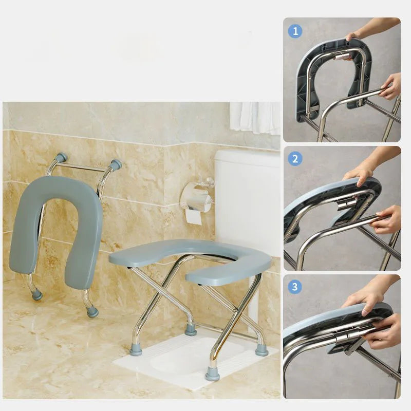 U Shape Pregnant Women Elderly Toilet Stool Bathroom