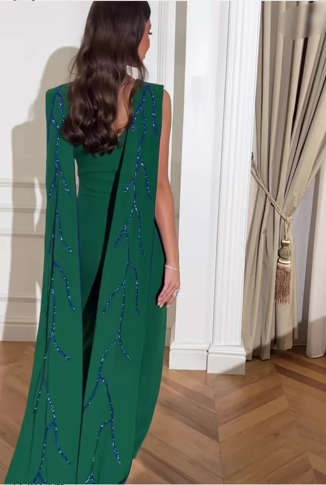 AsaNagi 2023 New Green Evening Dresses ONeck Sleeveless