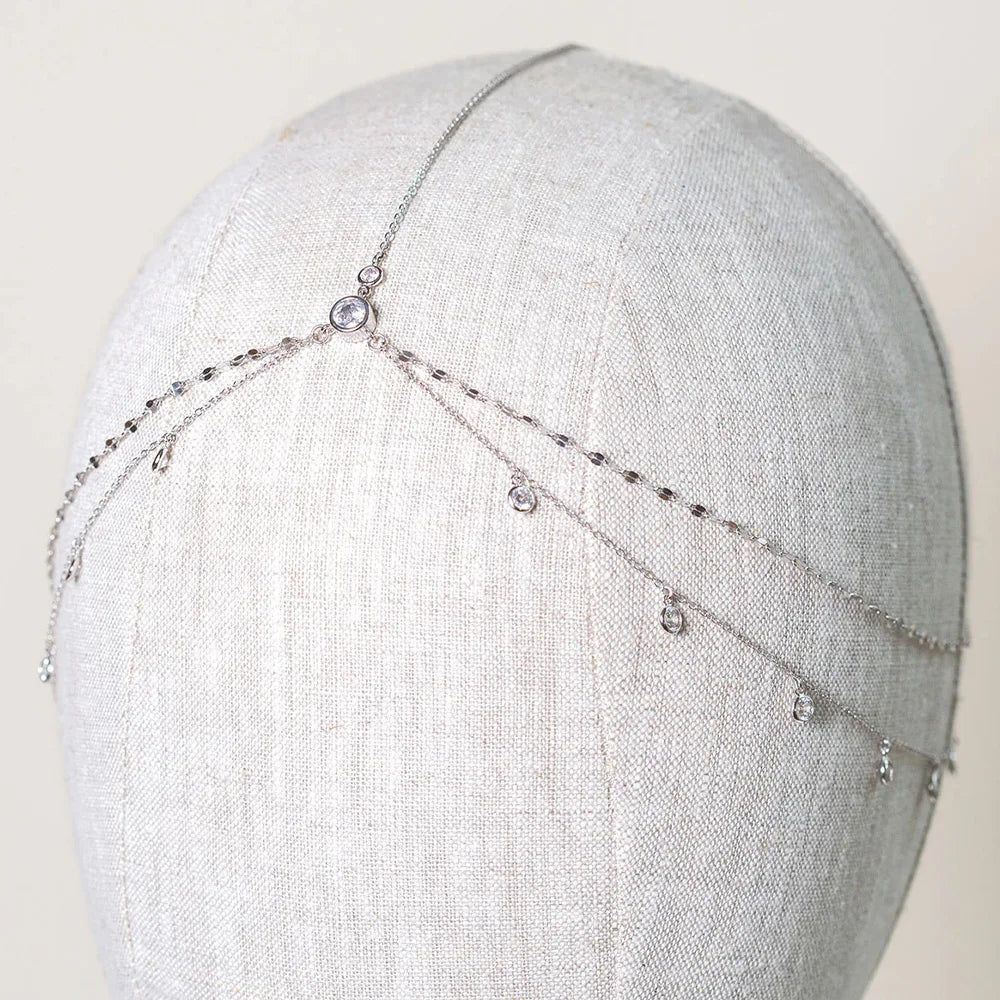 Stonefans Fashion Boho Crystal Head Chain Wedding Hair
