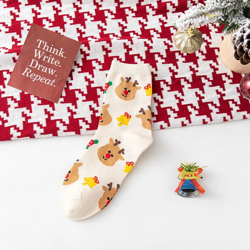 4 Pairs/Lot Children Girls Socks Christmas Socks For