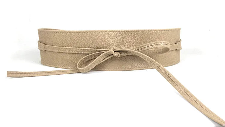Women Belt for Dress Leather Bowknot Wide Belts
