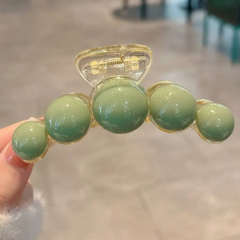Muweordy New Large Pearl Hairpin Elegant Crab Claw