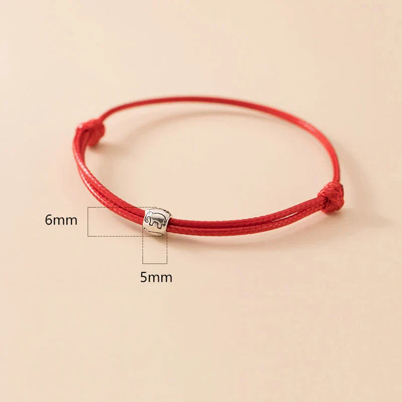 YIZIZAI 925 Sterling Silver Cute Elephant Simple Wax