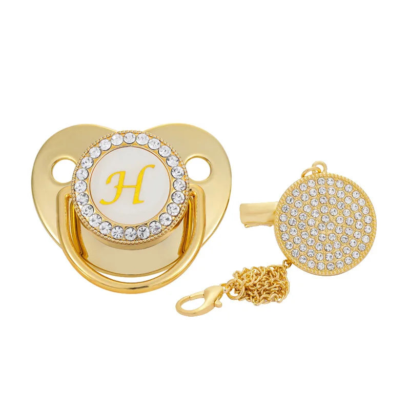2023New Gold Diamond Baby Pacifier With With Dust