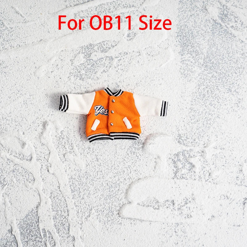 Ob22 24 Doll Baseball Jacket Clothes Ob11 Doll Sport Coat With Zipper For Ob11, Ymy、Licca、Azones、Ob24、Ob27 Doll Accessories