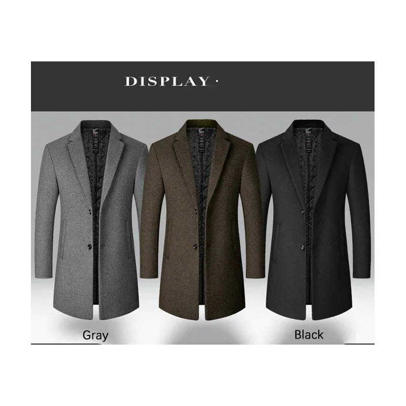 BROWON Brand Trench Coat Men Autumn and Winter