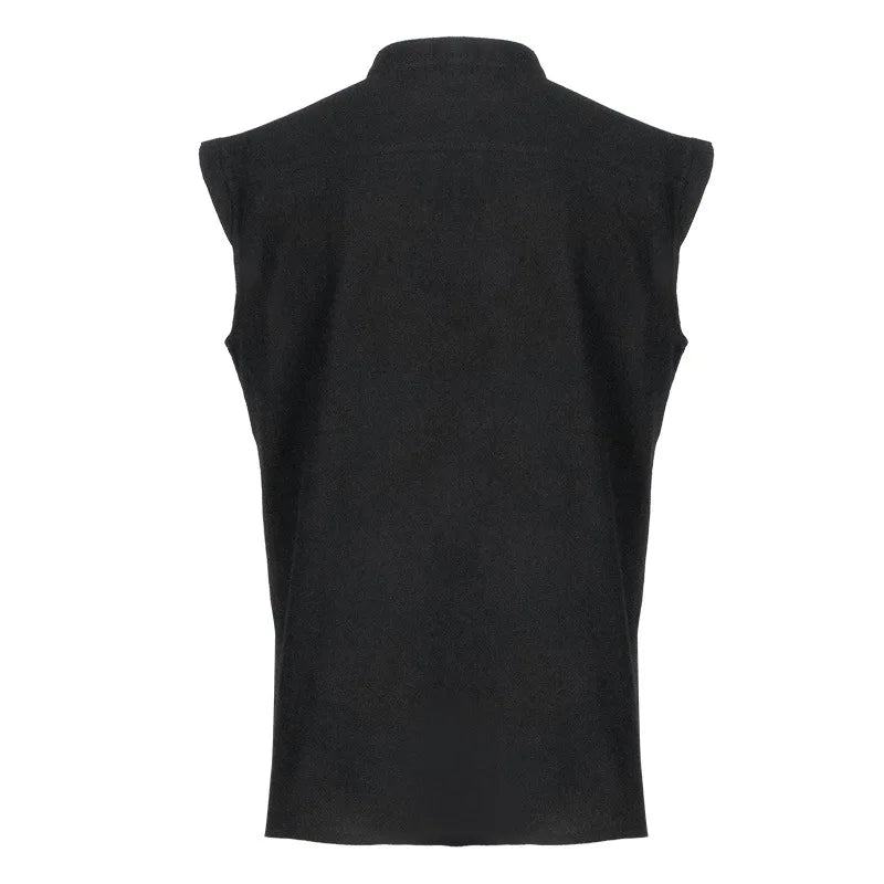 Men's Medieval Pirate Shirts Lace Up Sleeveless Renaissance