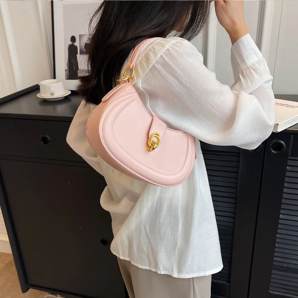 Toptrends Saddle Small Underarm Shoulder Cossbody Bags For