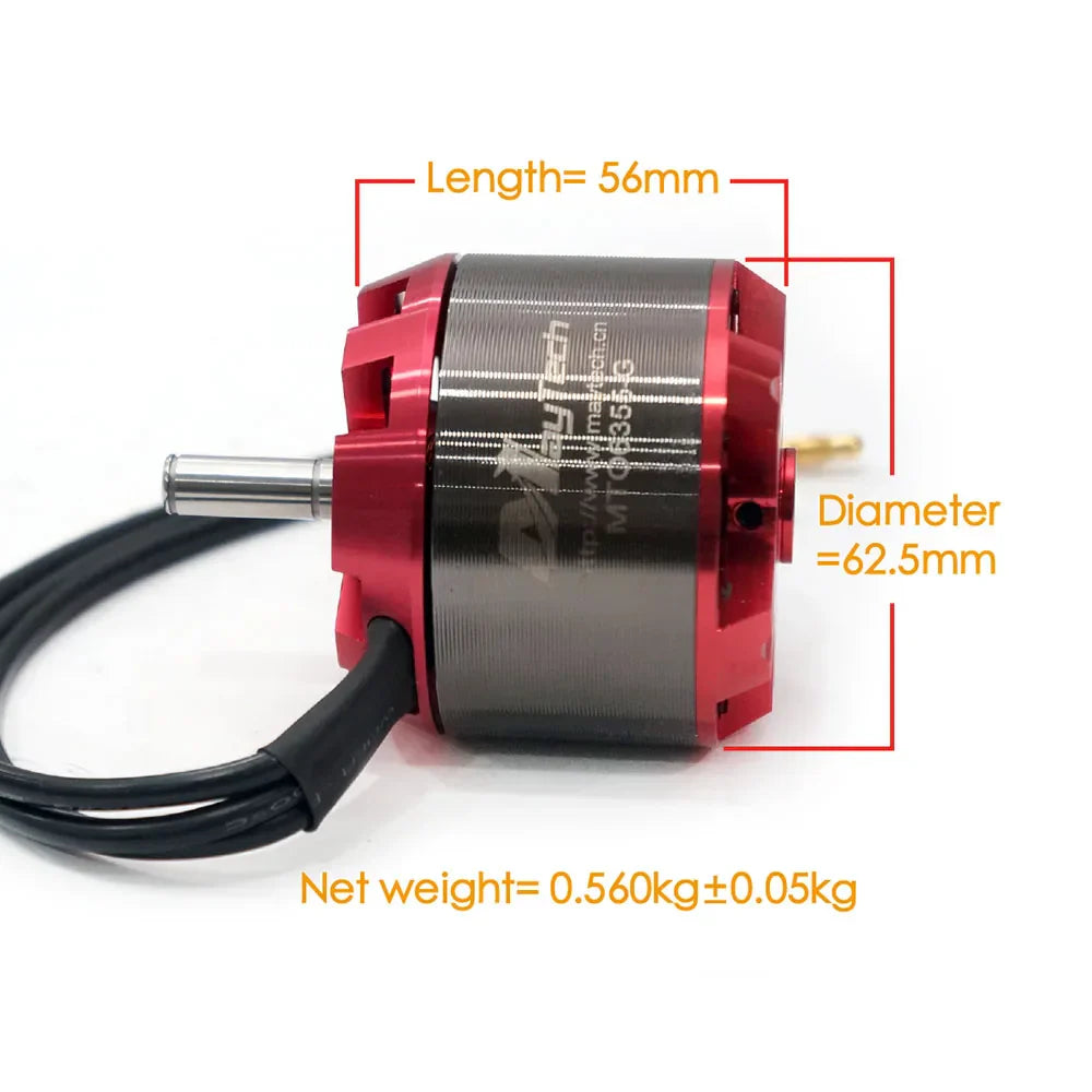 Maytech 6355 230KV 70KV Brushless Motor 11kg Thrust
