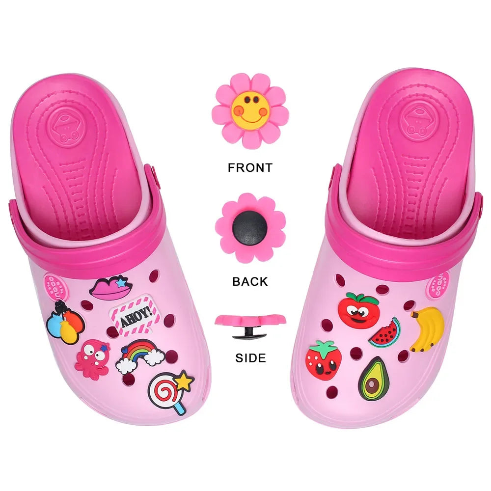 5103050100Pcs Hybrid Classic Cartoon Shoes Charms Decoration Fit