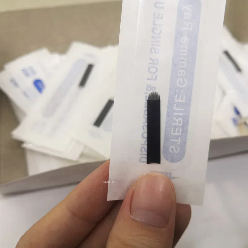 500pcs 0.18mm Microblading Needles Agulhas Lamina Tattoo Blades