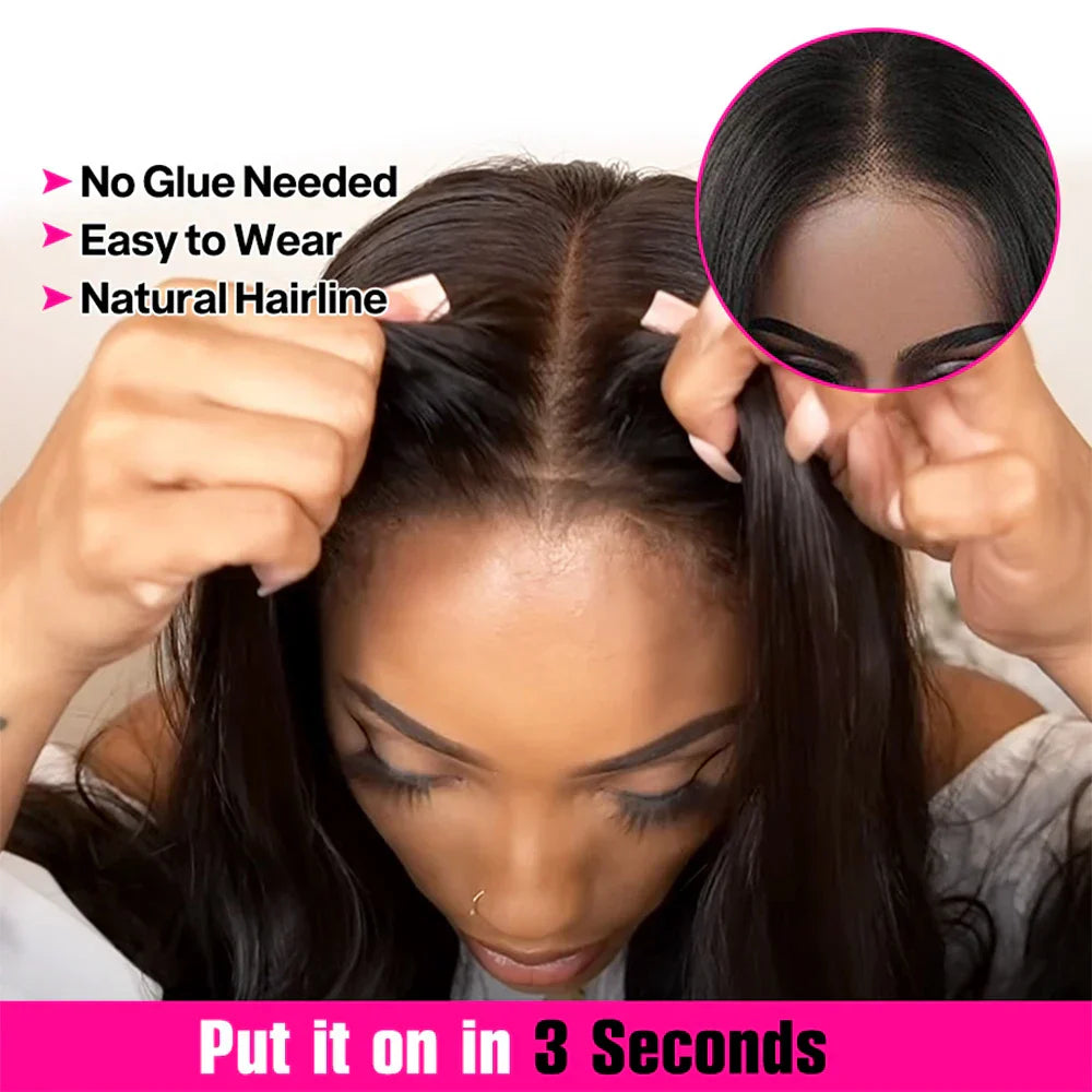 Wear And Go Glueless Wig Malaysian Straight 5x5