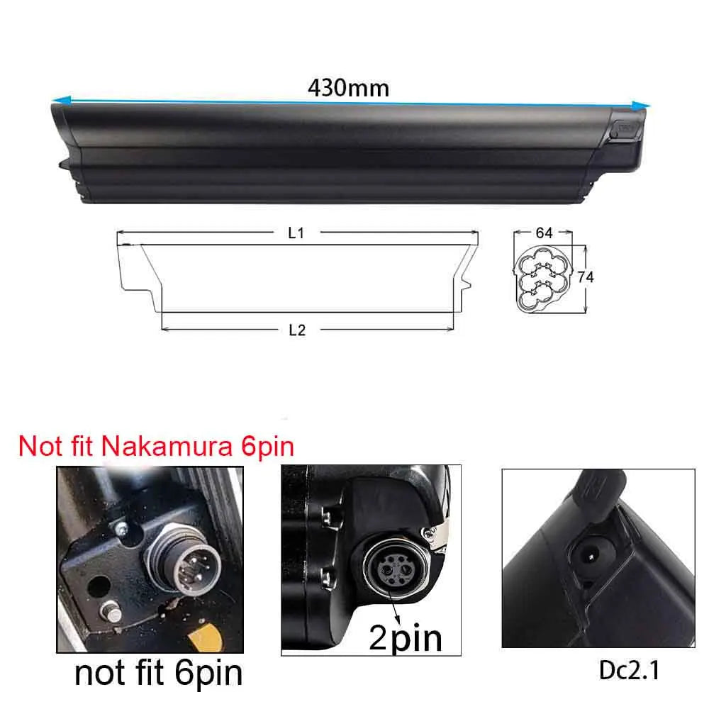 36V Intergrated Battery 10.4Ah 12.8Ah 14Ah for Nakamura