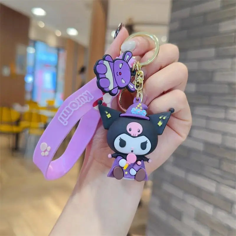 Wholesale Kawaii Sanrio Kuromi Keychain Pvc Doll Key