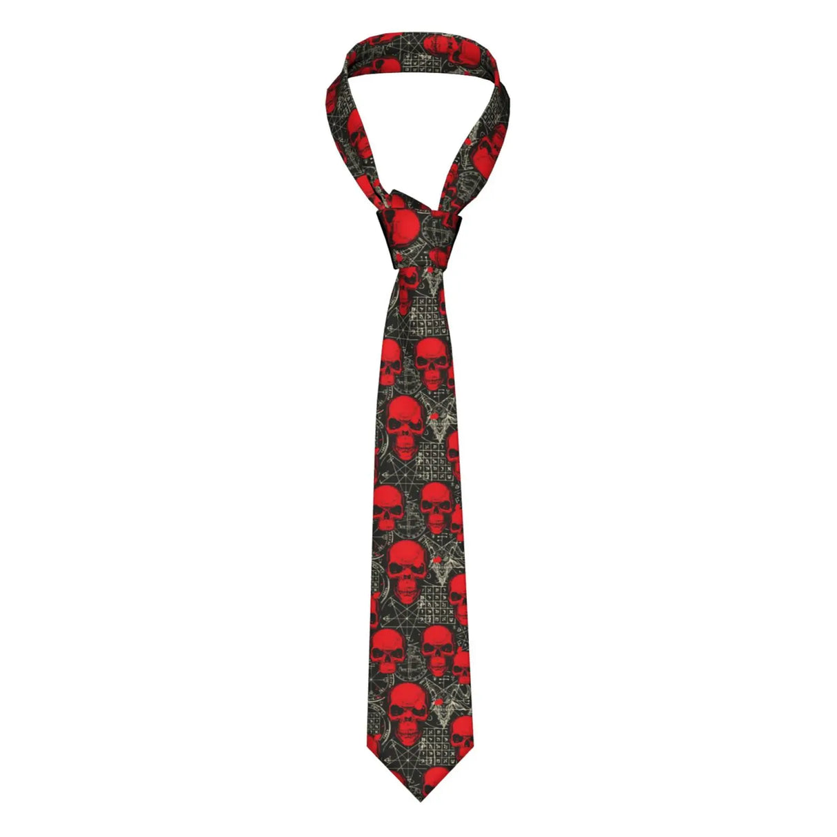 Mens Tie Classic Skinny Haloween Scary Skull Neckties
