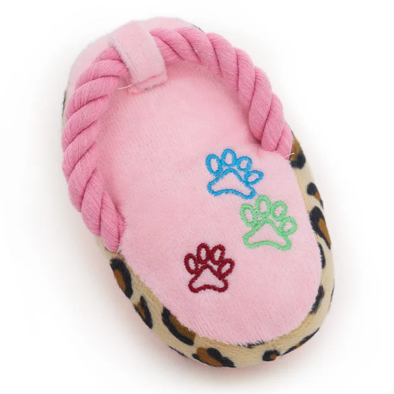 Dog Plush Sound Cotton String Slippers Pet Relieving