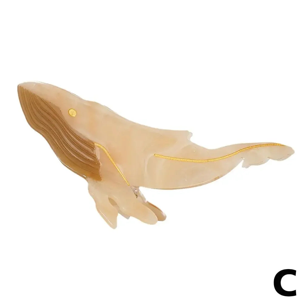 New Korean Blue Whale Hair Claw Acetate Hair